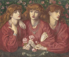 ROSA TRIPLEX: A TRIPLE PORTRAIT OF MAY MORRIS by Dante Gabriel Rossetti
